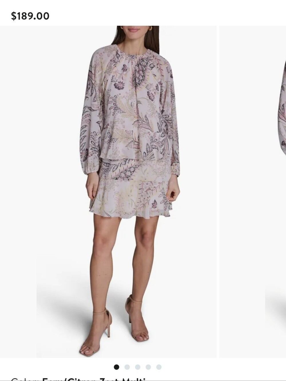 Pastel Paisley  Dress -size 16 NWT